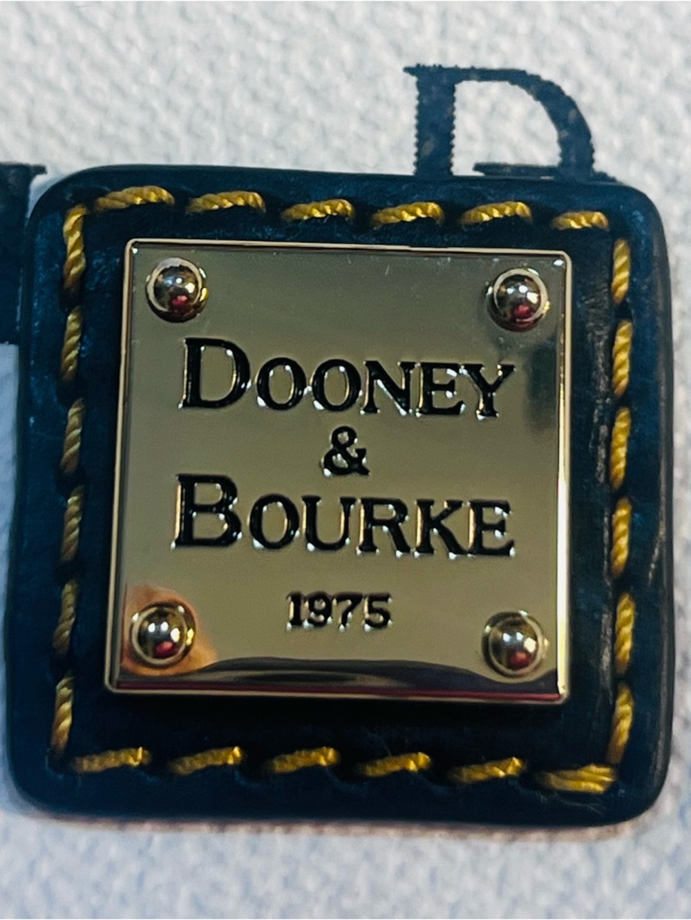 FINAL PRICE!!Dooney & Bourke White and Navy Signature Crossbody Bag - Picture 3 of 13